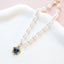 Pearl Chain Accessories for Cats Zircon Heart Pet Products Small Medium Puppy Neck Wear Wedding Birthday Gift Pet Dog Collar