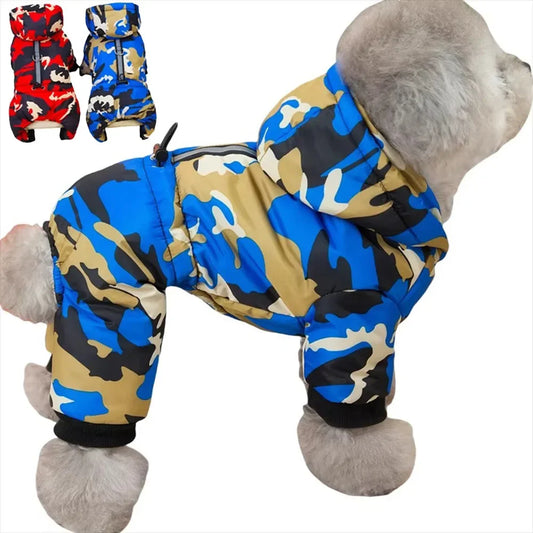 Waterproof Dog Coat Winter Warm Jacket for Small Dogs Reflective Cat Clothes Puppy Chihuahua Jumpsuit French Bulldog Pet Outfits