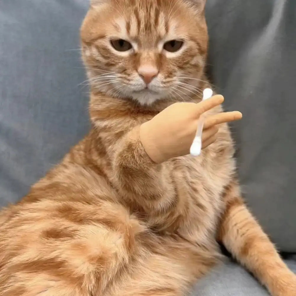 Mini Hands For Cats Paws Mini Finger Puppets Fake Small Finger Hand Puppet Fake Hand Toy Silicone Dog Funny Finger Puppets
