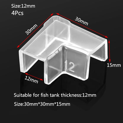 4pcs 5/6/8/10/12/15mm Transparent Anti-collision Fish Tank Corner Protector Adhesive Free Protective Cover Aquarium Accessories