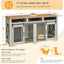 Cross-border Amazon Pet Furniture Dog Cage Wooden Iron Wood Kennel Double Door TV Cabinet Indoor Pet Cabinet Box