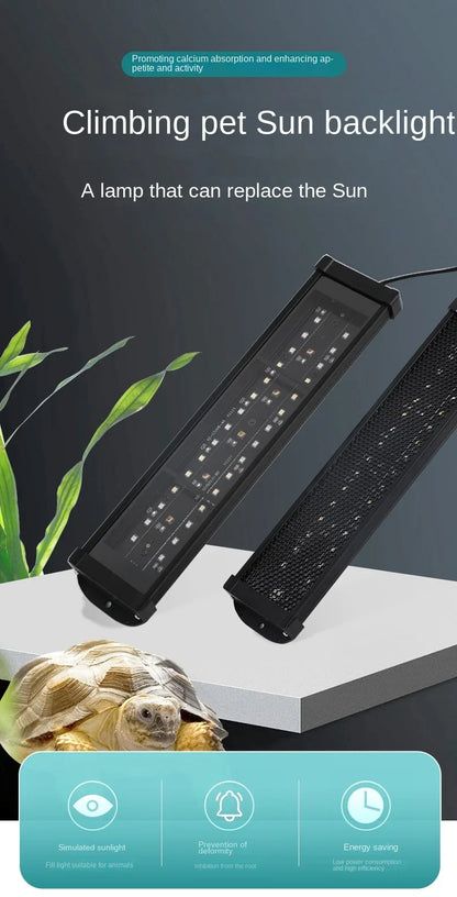 UVA+UVB Reptile Full Spectrum LED Light Turtle Lizard Snake Terrarium Sunbathe Heat Lamp 10.0 20.0 Sun Lamp Sunbathe Heat Lamp