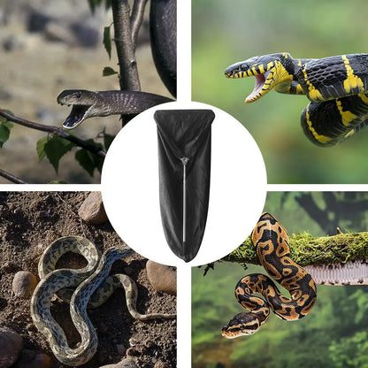 Snake Catcher Grabber Extendable Snake Stick with Bag Safe Reptile Grabber Long Reach Tool for Rattlesnake Reptile Snake Hook