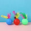10pcs Mixed Funny Plastic Golf Ball with Feather Cat Toy Interactive Kitten Cat Teaser Ball Toy Pet Supplies