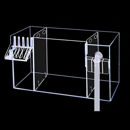 4 in 1 Fish Tank External Filter Box Acrylic Filter Dry and Wet Separation Small Silent External Suspend Aquarium Drip Overflow