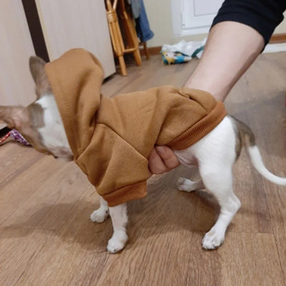Winter Pet Doggy Clothing Leisure Small Dogs Hoodies Coat for Puppy Soft Warm Cat Dog Sweater Sweatshirt Teddy Chihuahua Clothes
