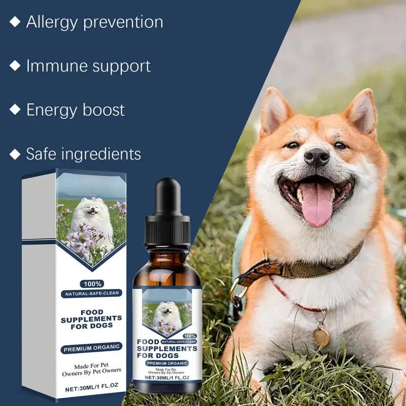 Dog Support Supplements 30ml Dog Immune Support Drops Nutrition Supplement For Dogs Natural Supplement Pet Supplies