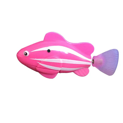 Pet Cat Toy LED Interactive Swimming Robot Fish Toy for Cat Glowing Electric Fish Toy to Stimulate Pet's Hunter Instincts