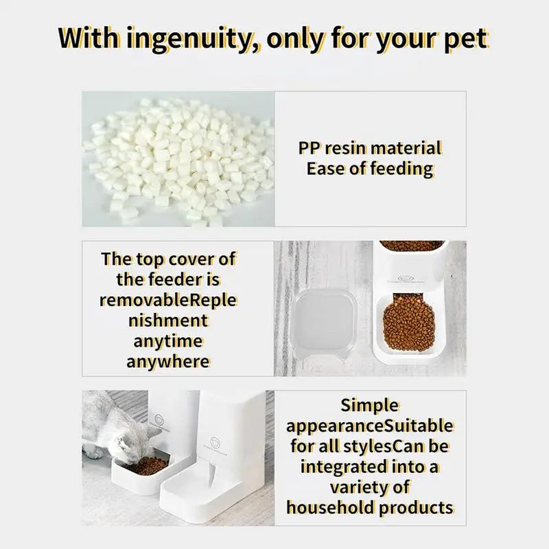 Cat Feeder Automatic Gravity Feeding System Large Mouth Design Pet Feeder Safe Using Dog Automatic Feeders Cat Water Dispenser
