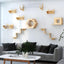 1 Piece Cat Wall Mounted Cat Climbing Wooden Shelves Cat Tree Cat Ladder Big Jumping Platform Cat Furniture Cat Perch for Kitten