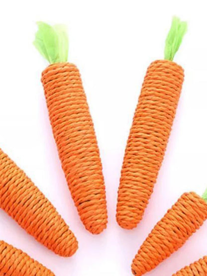 1PC Sisal Radish Toy Cat Toy Vocal Carrot Cat-Teasing Stick Self High And Fun Cat Scratch Board Pet Supplies