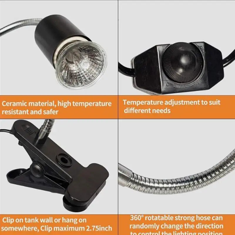 Reptile Heating Bulb 220V Habitat Light Lamp Basking Heat Lamp For Reptiles Turtle Heat Lamp Bulb For Bearded Dragon Reptile