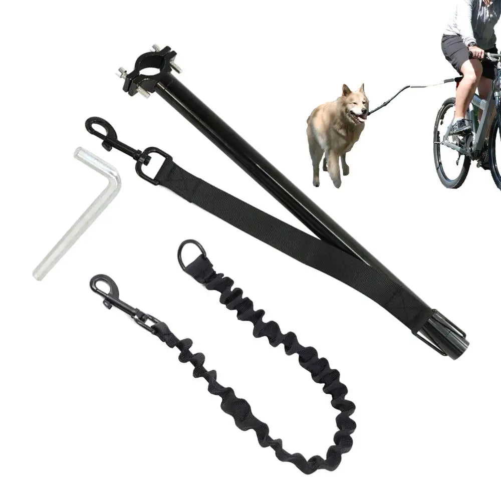 Dog Training Rope Bike Pet Lead Rope Bicycle Pet Walking Rope Adjustable Hands Free Traction Rope Safety Walking Lead For