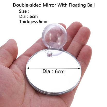 Acrylic Aquarium Betta Mirror Fish Tank Floating Round Mirror For Fish Betta Flowerhorn Cichlid Training 4cm/5cm/6cm/7cm/8cm/9cm