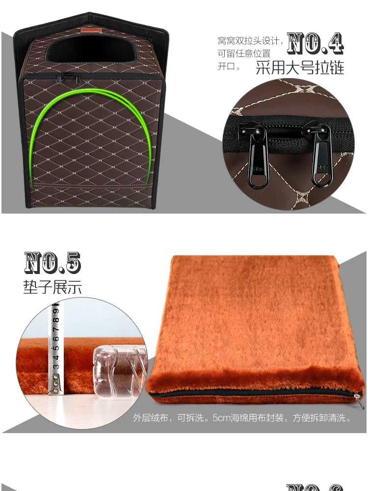 Kennel Winter Warm Waterproof Removable Washable Closed House Kennel Villa Small Dog Corgi Law 11 Pet Nest