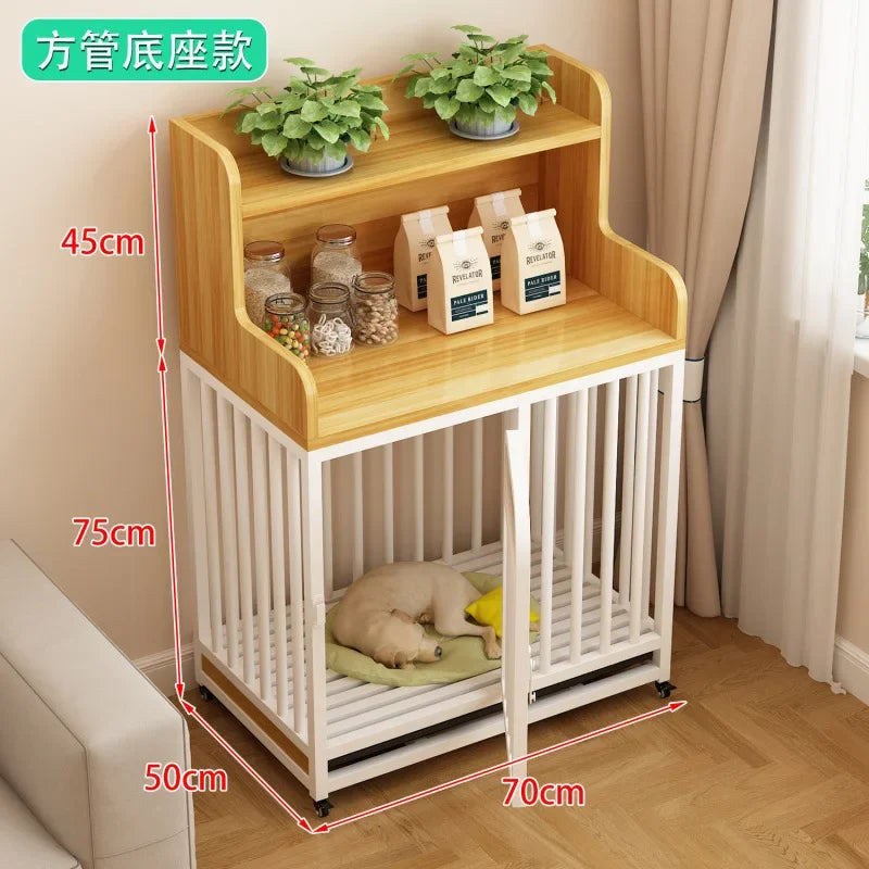Dog cage household indoor with toilet pulley exquisite workmanship small medium and large dog cage reinforced kennel villa heigh