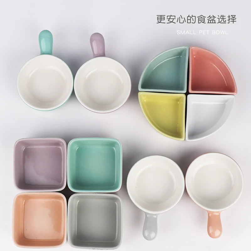 Hamster bowl ceramic chipmunk eating bowl honey squirrel grain bowl hedgehog food bowl food box food bowl feeder