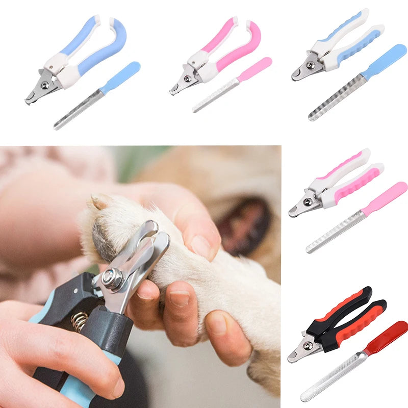 Dog&Cat Pets Nail Clippers and Trimmers with Safety Guard Avoid Over Cutting Nail File Razor Sharp Blade for Large Small Animal