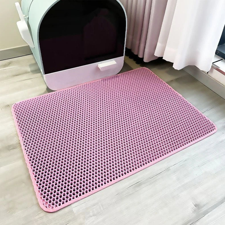 Waterproof EVA Cat Litter Mat 60*90cm EVA Double Layer Pet Litter Box Mat Non-slip Sand Cat Pad Cat Litter Cleaning 6 Colors