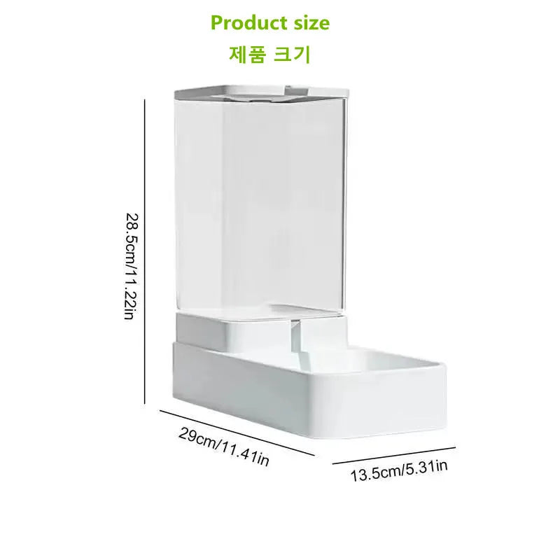 Pet Feed Dispenser Cat Dog Bowl Automatic Feeder Pet Accessories Dog Feeder Automatic Feeding Water Bowl Transparent Pet Storage
