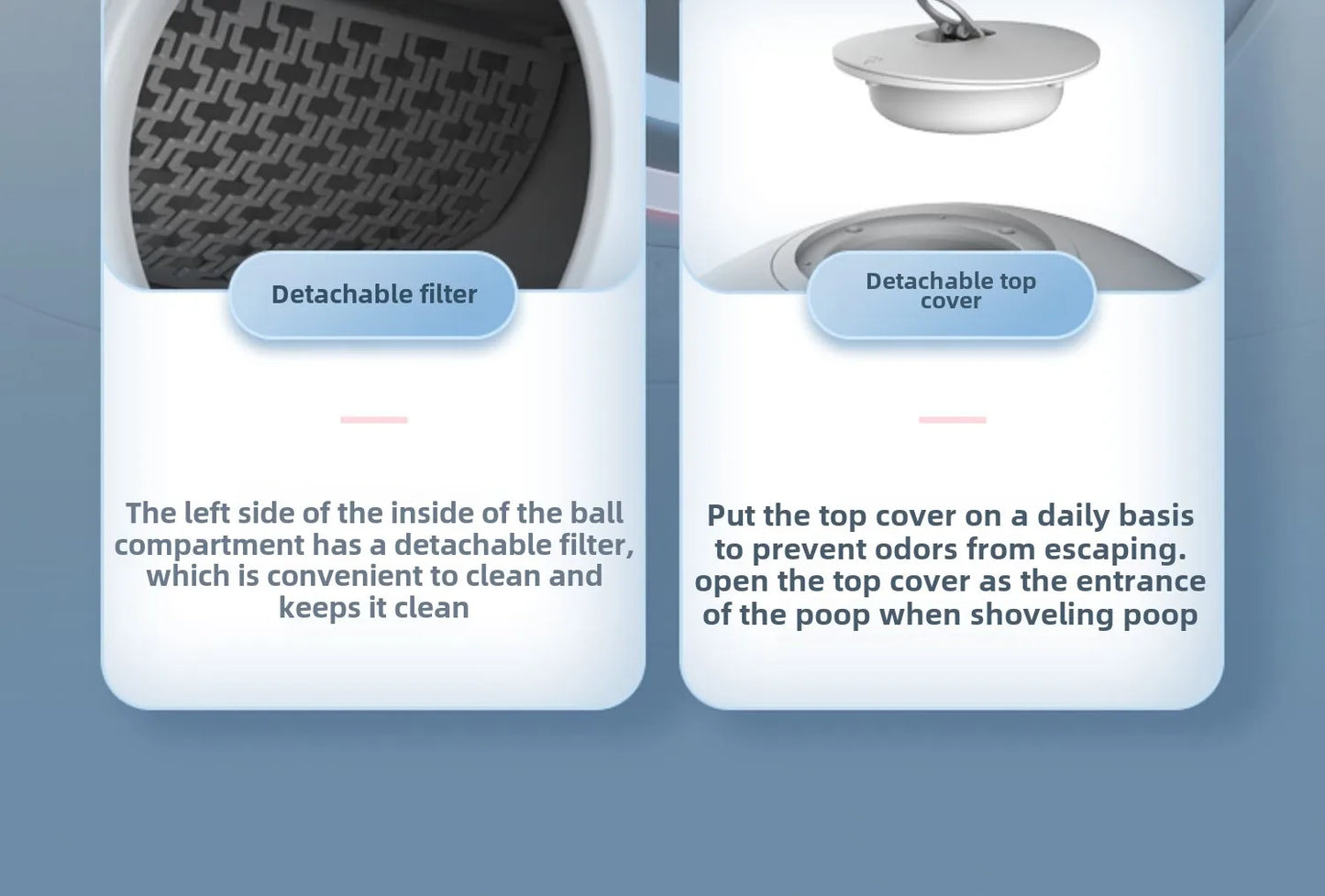 Semi-Automatic Cat Litter Pan Portable Quick Cleaner Semi-Automatic Cat Litter Box Anti-Odor with Litter Splash Bowl