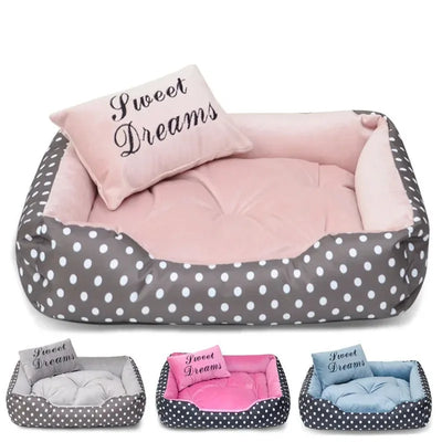 Dog Bed Plush Large Dogs Warm Bedding for Winter Fluffy Accessories Small Breeds Kennel Medium Sofa Pet Supplies Cats Mat Beds
