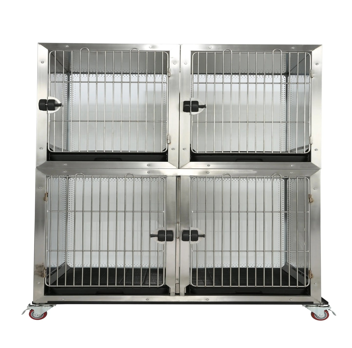 KA-505D Hot Sale Stainless Steel Pet-Showing Dog Cat Cage for Veterinary Powder coating high quality pet kennel