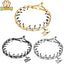 Gold Dog Collar Choker with Comfort Rubber, Stainless Steel Pet Prong Collar, Adjustable Metal Necklace for Medium and Large Dog