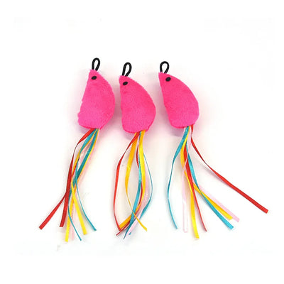 Pet Cat Toy Small Mouse Replacement Head Funny Cat Stick Cat Plush Toy Fishing Rod Replacement Head