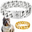 Strong 32mm Wide Gold Dog Chain Collars  Heavy Stainless Steel Dogs Choker Pitbull Gold Dog Necklace For Large Huge Dogs