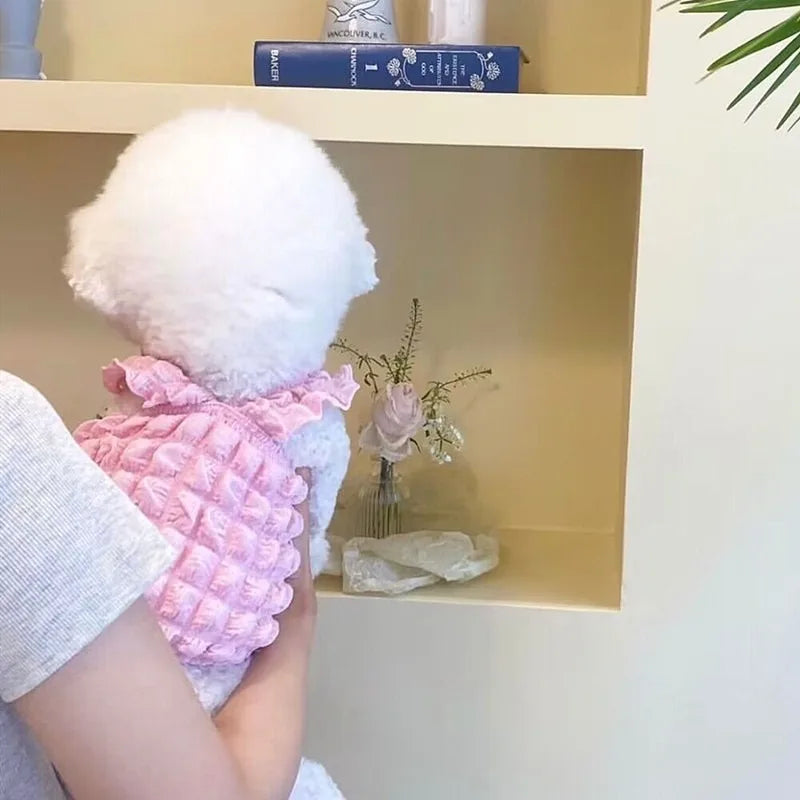 Dog Suspenders Cooling Vest for Dogs Summer Dog Clothes Solid Pet T-Shirt Chihuahua Bichon Shirt Kitten Puppy Girls Dog Costume