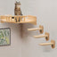 4 Pieces Cat Wall Mounted Shelves Set Corner Observation Platform with Small Jumping Platform for Kitten Climbing and Sleeping