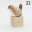 Wooden Bird Figurine Ornaments Handmade Carving Animals Miniature Crafts Art Decor Home Desktop Decoration Children Gifts
