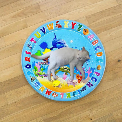 Water Play Mat For Cat Sensory Water Mat Water Sensory Play Mat Cat And Dog Pet Playmat Sea Ocean Theme Sensory Toy Pet Supplies