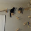 Solid Wood Wall Mounted Cat Tree Wooden Shelves Segment Ladders with Hammock and Cat House Cat Bridge for Kittens Perch Sleeping