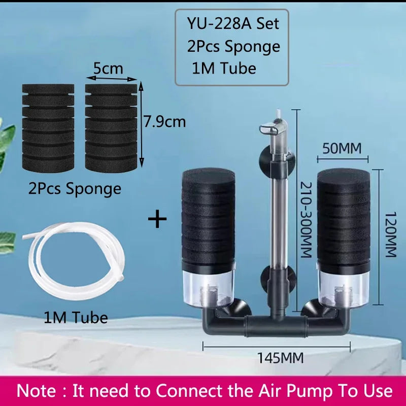 Aquarium Spong Filter for Aquarium Fish Tank Air Pump Skimmer Biochemical Sponge Filter Aquarium Bio Filters Filtro Aquario New