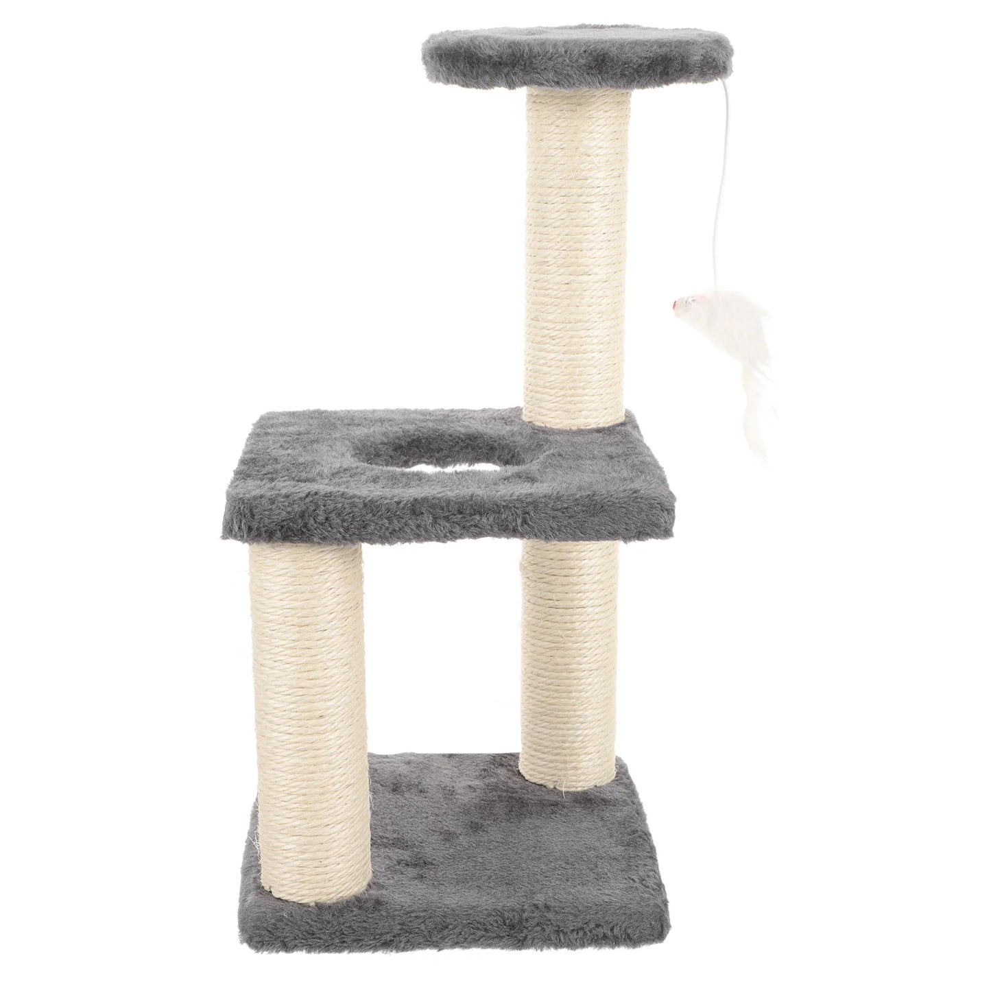 Cat Tree Climbing Frame Decorative Scratcher Kitten Accessory Adorable One-piece Floor Scratching Post Trees & Towers