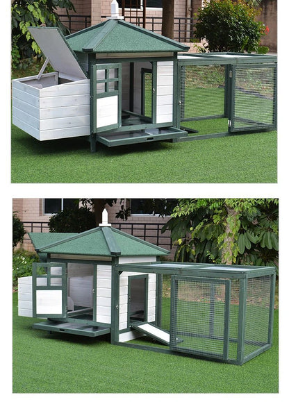 Wooden Chicken Coops Are Sheltered From Wind and Rain, Spacious and Easy To Clean, Suitable for Most of The Poultry