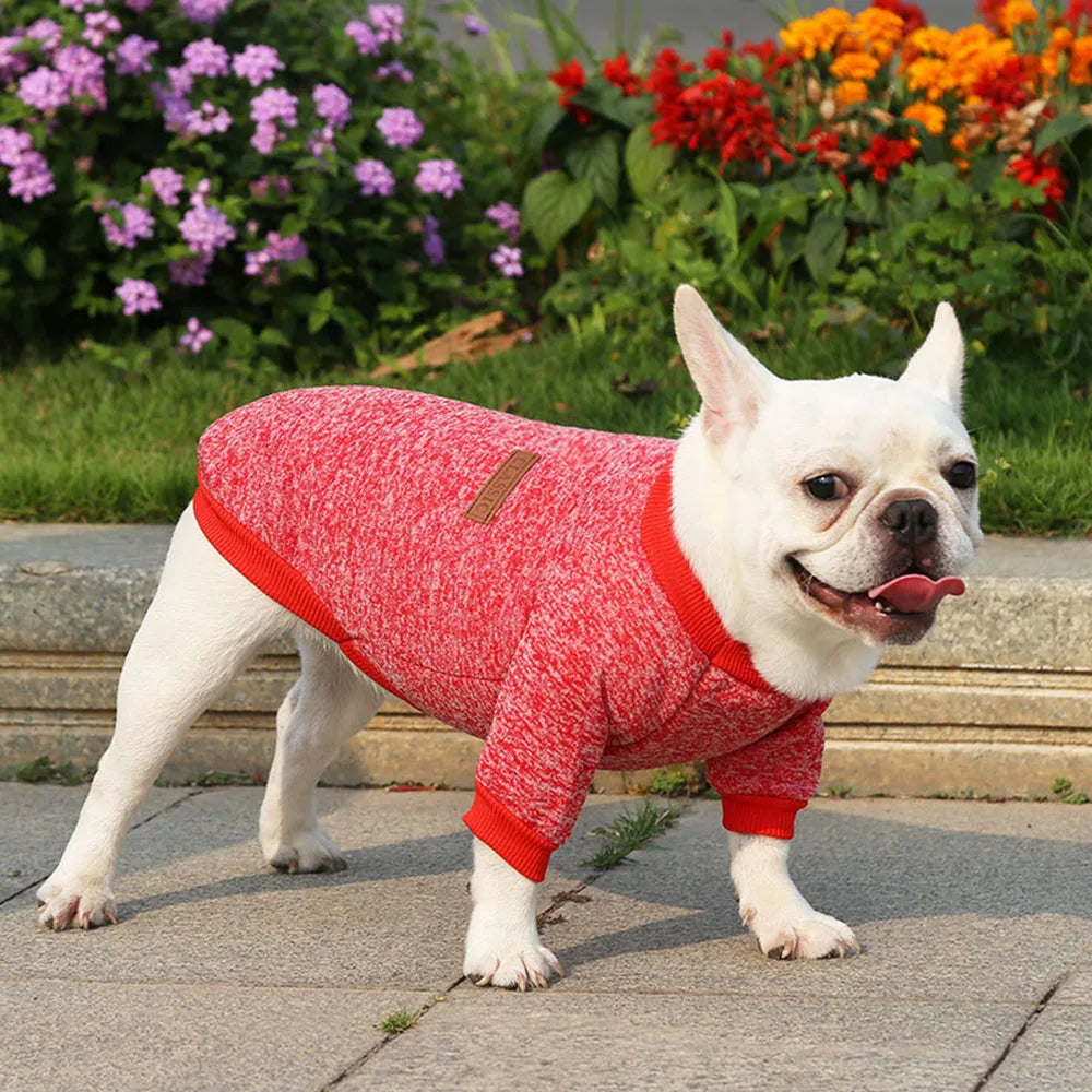 Pet Dog Clothes Knitwear Dog Sweater Soft Thickening Warm Pup Dogs Shirt Winter Puppy Sweater for Dogs Casual Pet Cat Clothing