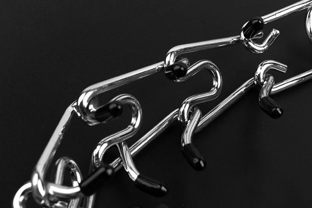 Quick Release Prong Dog Collar Chrome Plated Adjustable Metal No Pull Dog Training Collar Safe No Choke Pinch Collar for Dogs