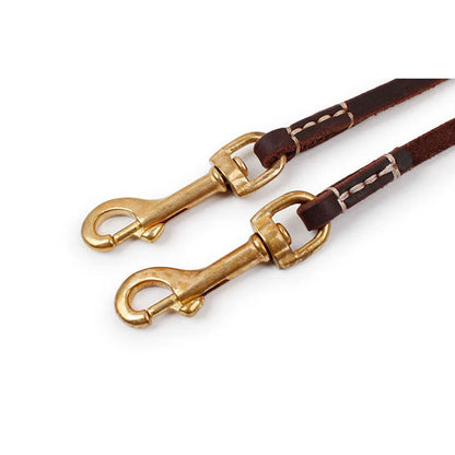 Hand-made Real Leather Pet Puppy Dog Leash for Small Dogs and Cats Lightweight Slender Genuine Leather Dog Leash Brown Red Green