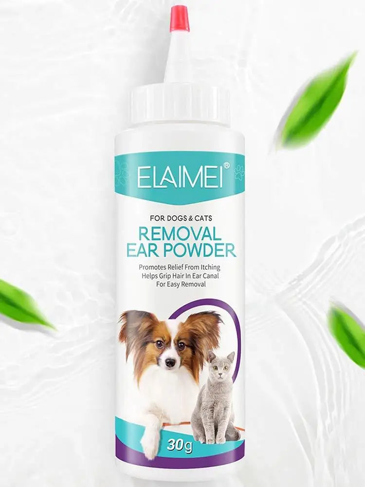 Dog Ear Powder Pet Ear Powder Painless Hair Removal Ear Cleaner Pet Health Care Pet Accessories For Dogs Easy to Remove Ear Hair