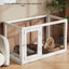Household Small and Medium Dogs Teddy Pet Dog Fence Visual Cat Cage Dog Fence Indoor Panoramic Transparent Dog Cage