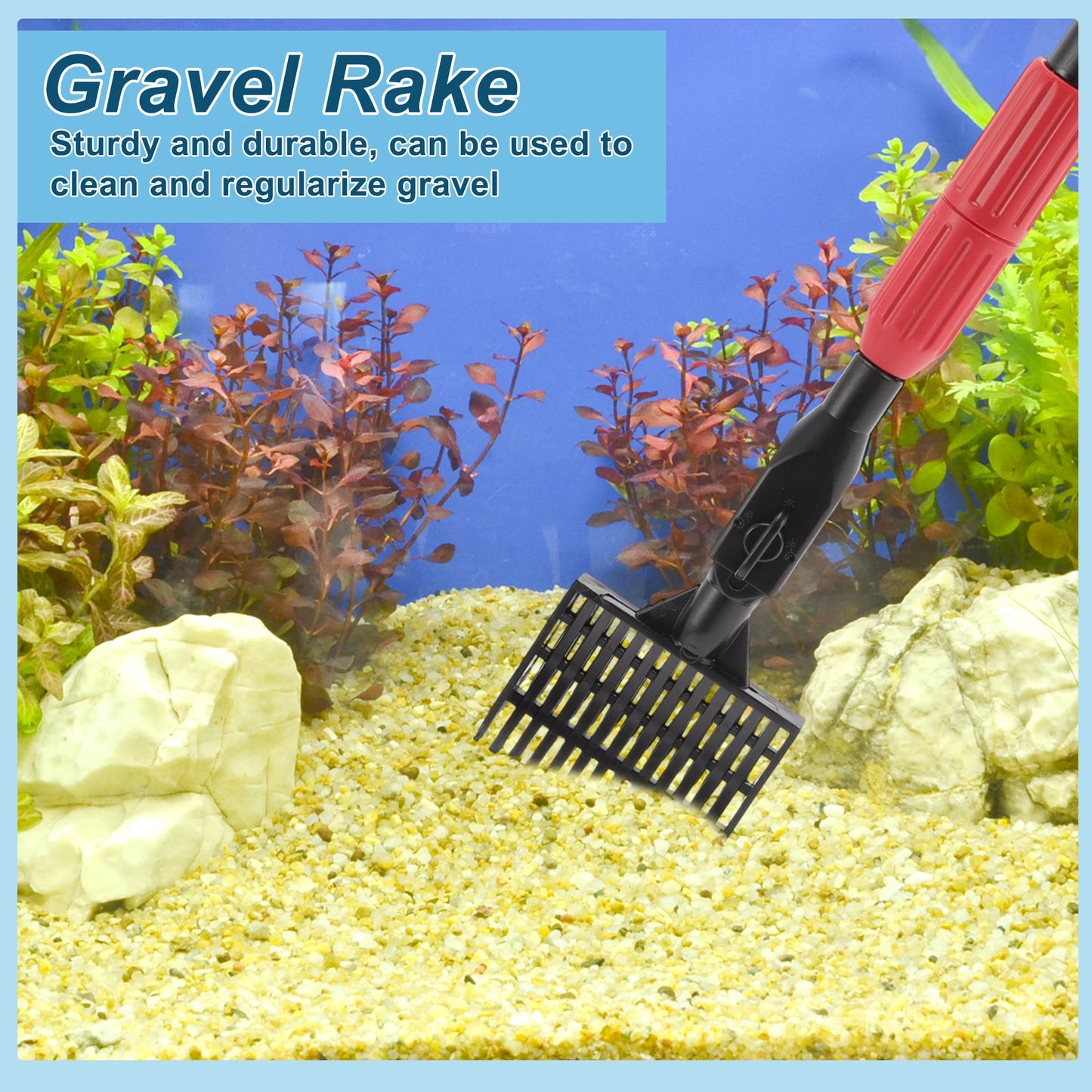 UXCELL Fish Tank Cleaning Tools 6 in 1 Fish Tank Cleaning Tools Aquarium Cleaning Kit Fish Aquatic Pet Supplies Cleaner