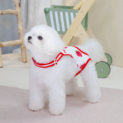Reusable Female Dog Diapers with Adjustable Suspender for Small Medium Dogs, Washable Puppy Onesie Sanitary Physiology Panties