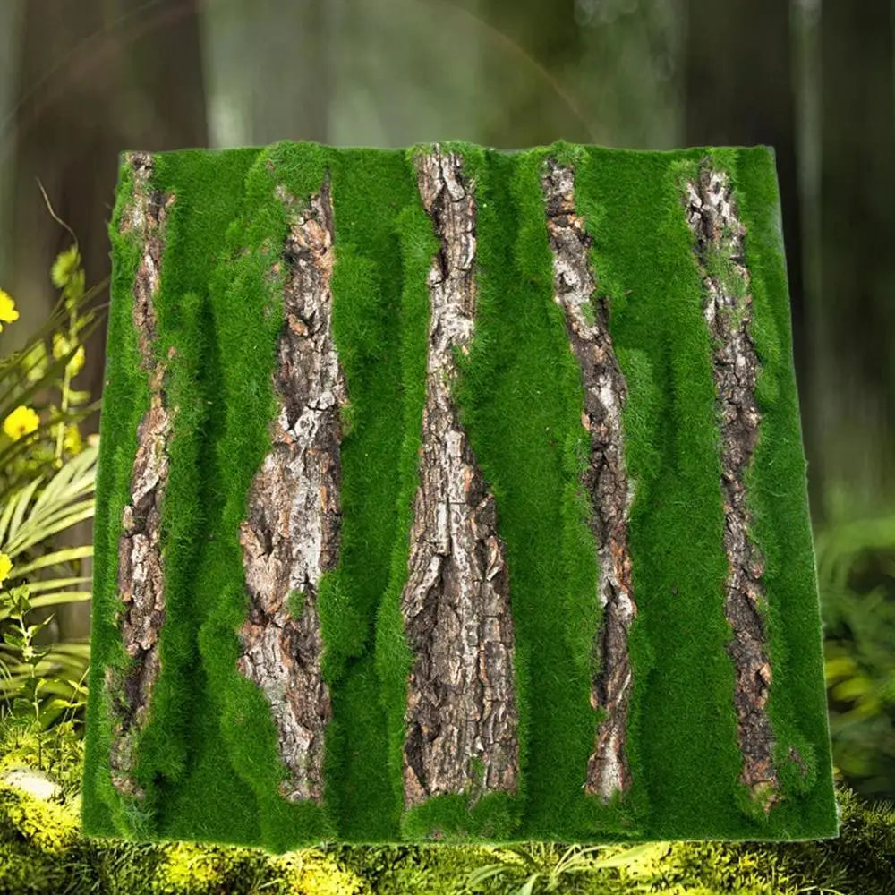 Reptile Cork Terrarium Background Lizard Habitat Decorations Bark Backdrop Reptile Habitat Decor With Artificial Moss for Gecko