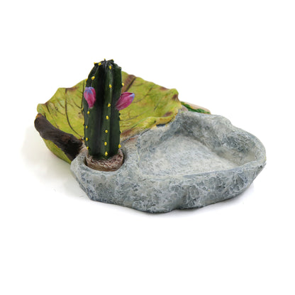 UXCELL Reptile Pet Bowls Feeding Tools Worm Dish Cereus Food Feeder Water Dish Resin Bowl Frog Gecko Spiders Turtles Reptile
