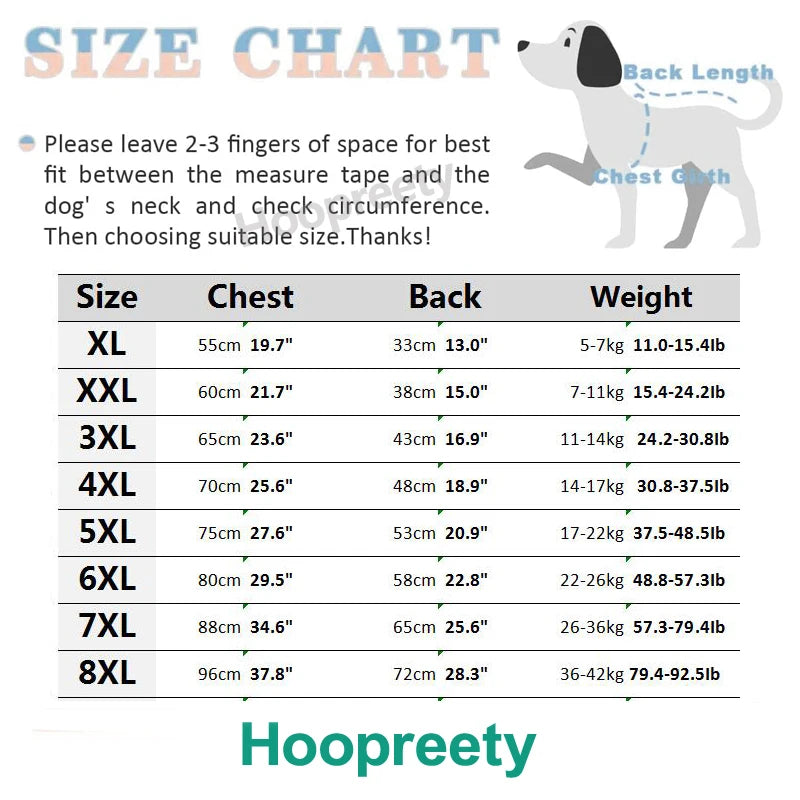 3XL-8XL Large Dog Jumpsuit Turtleneck Warm Plush Lined Dog Pajamas Onesie Stripe Winter Clothes for Large Dogs Pet Pitbull