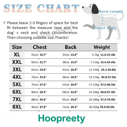 3XL-8XL Large Dog Jumpsuit Turtleneck Warm Plush Lined Dog Pajamas Onesie Stripe Winter Clothes for Large Dogs Pet Pitbull