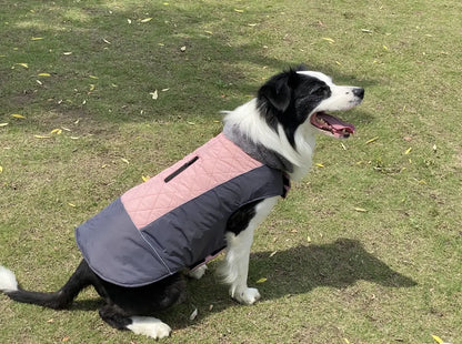 Warm Fleece Collar Dog Coat Jacket Double-Sided Winter Dog Coat Waterproof Puppy Clothing For Small Medium & Large Dogs Supplies